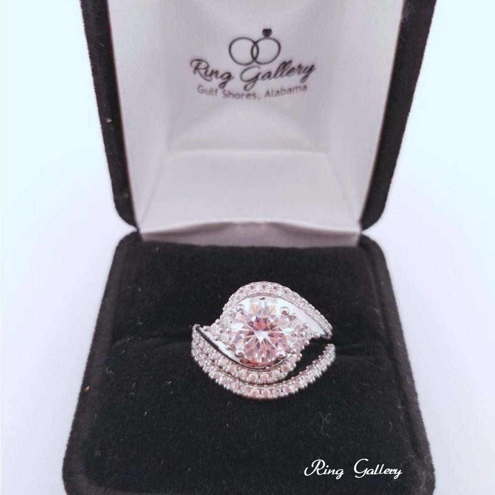 Diamond Wedding Ring Set Engagement 925/14K size 6,7,8,9,10 #18